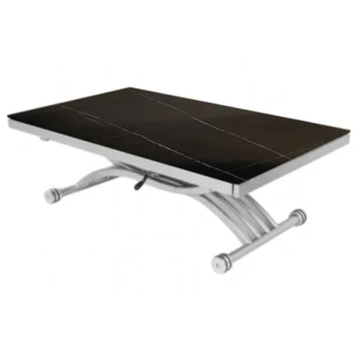 Image de Table basse relevable extensible Zen ardoise Noir Marbré