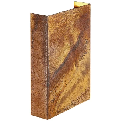 Image de FOLD Applique d&#039;extérieur LED Métal H21cm Corten Nordlux designé par Bønnelycke MDD H 21cm / l 15cm 5,2cm Argenté