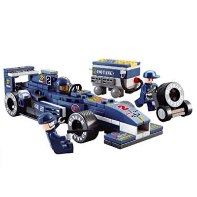 Image de Sluban Formula 1 M38 B0351 F1 Racing Voiture Bleue + Mécanicien