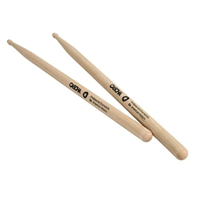 Image de CASCHA Professional Drumsticks de batterie professionnels 5A, American Hickory, 1 paire (2 pièces), accessoires batterie, baguettes avec pointe en bois