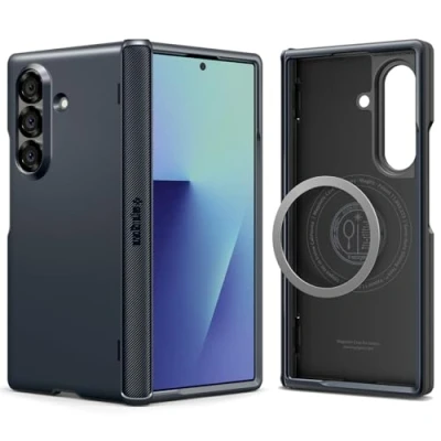 Image de Spigen Slim Armor Pro MagFit Coque Compatible avec Samsung Galaxy Z Fold 7 Ardoise Métallisée