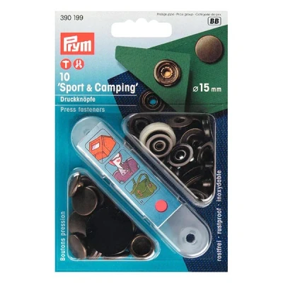 Image de Prym Pym Sport and Camping Brass (15 mm) Nettoye Press Fasteners 1 unité