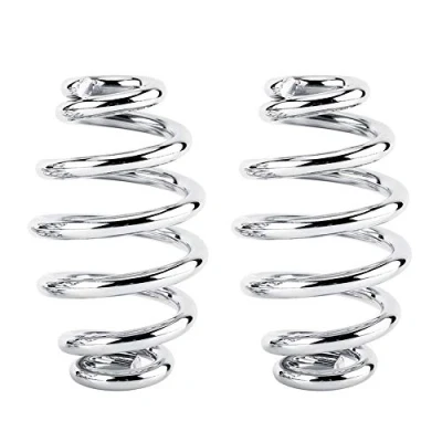 Image de ressorts de siège en acier 3&quot; à baril pour moto Chopper Bobber(Chrome) Ressort Selle Bobber