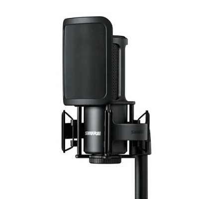 Image de Shure SM4 Kit microphone pour l&#039;enregistrement en studio, micro à condensateurHome Studio Condenser Mic optimisé les voix douces et instruments bruyants avec Mix Ready Audio (SM4 K KIT)