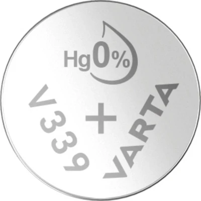Image de VARTA Piles Bouton V339/SR614 oxyde d&#039;argent, lot de 1, Silver Coin, 1,55V, pour petits appareils électroniques montres, clés voiture, télécommandes, balances