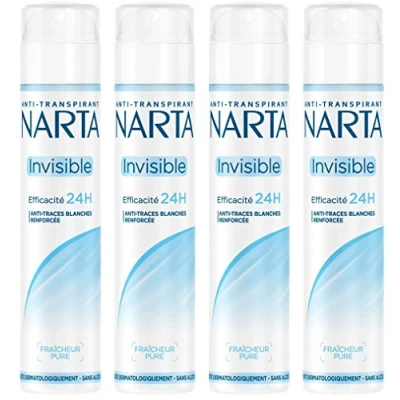 Image de NARTA Anti Transpirant Invisible Spray 200 ml Lot de 4