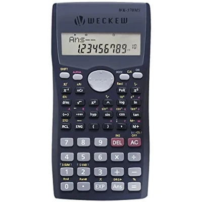 Image de Weckew calculatrice scientifique, scientifique d&#039;ingénierie avec écran LCD 240 fonctions 2 lignes Convient pour les étudiants, enseignants et entreprises