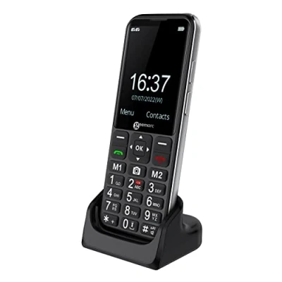 Image de Geemarc CL8600 Téléphone Portable Senior 4G avec Volume de Réception Amplifié, Gros Boutons, Fonction SOS et Touches Mémoire Adapté aux Malentendants Personnes Âgées Débloqué Bluetooth