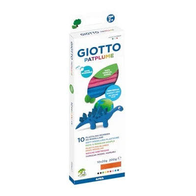Image de GIOTTO Patplume Assortiment de pâte à modeler 10 x 200g couleurs classiques
