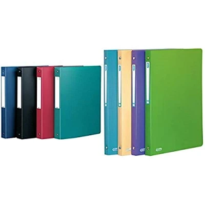 Image de OXFORD Classeur Memphis A4 Dos 40mm 4 Anneaux Ronds Couverture Polypro Vert