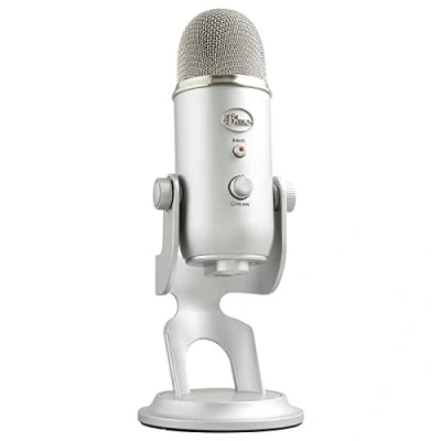 Image de Microphone USB Blue Yeti Pour Enregistrement, Streaming, Gaming, Podcast sur PC ou Mac Argent Neuf