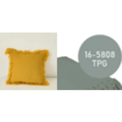 Image de Coussin gaufre vert sauge
