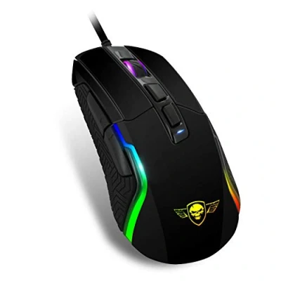 Image de SPIRIT OF GAMER Souris Gaming PRO M7 LED RGB 11 Modes Personnalisable 4800 DPI Max 3 Profils Paramétrables 7 Boutons Programmables Double GripControl XBOX ONE / PS4 PC