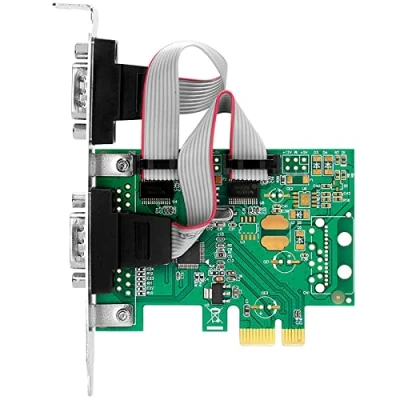 Image de carte PCIE vers deux ports série DB9 RS232 COM Port Pci pour adaptateur d&#039;extension Express e