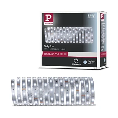 Image de Paulmann 79859 LED MaxLED 250 5 m Lumière du jour IP20 incl 1x20 watts strip bande lumineuse 6500 K, Matière plastique, 19 W, 5m