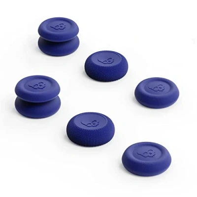 Image de Skull &amp; Co. Skin, CQC and FPS Thumb Grip Set Joystick Cap Analog Stick for Nintendo Switch Pro Controller PS5 / PS4 Slim/Pro Neon Blue, 3Pairs(6pcs)