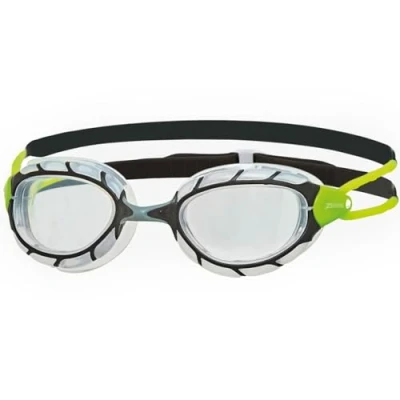 Image de Zoggs Predator Lunettes de Natation Mixte, Noir/Vert Citron/Transparent, s