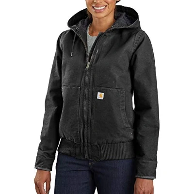 Image de Carhartt . 104053.BLK.S005 Washed Duck Active Vestes pour Femmes, Noir, Taille M