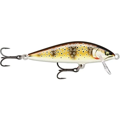 Image de Rapala Leurre de Pêche Countdown Elite Construction Balsa d&#039;eau Douce Coulant Profondeur Nage 0,9m Taille 5,5cm / 5g Fabriqué en Estonie Gilded Mediterranean Trout