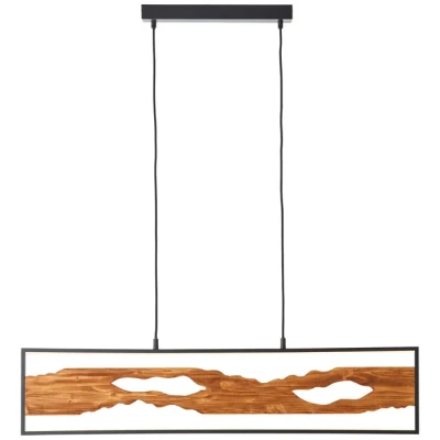 Image de G99879A76 Brilliant Suspension LED Chaumont 3 flammes noir aluminium gradateur à niveaux Intensité variable 24 W i