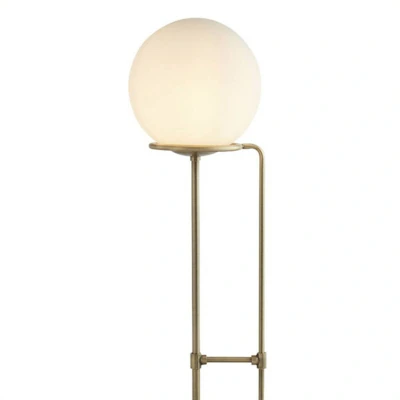 Image de Searchlight Lampadaire Sphere laiton ancien avec sphère verre