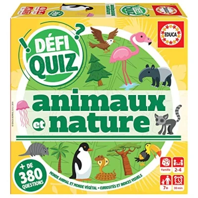 Image de Educa Defi Quiz Animaux Et Nature. Jeu Familial éducatif pour Enfant. Recommandé à partir de 6 Ans (18157)