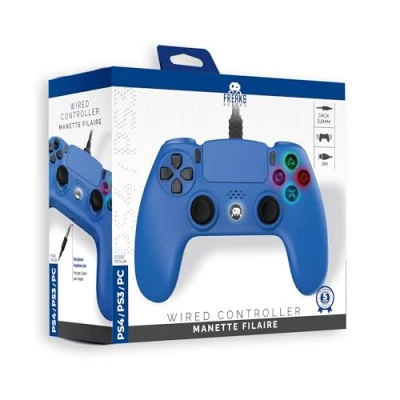 Image de Freaks And Geeks Wired Controller for PS4 with 3M Cable Blue