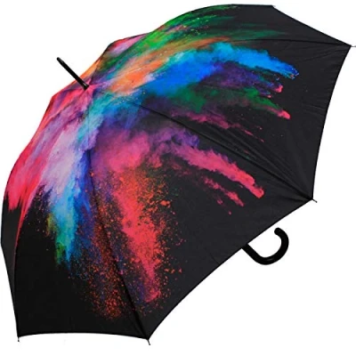 Image de Parapluie automatique Noir Multicolore Holy Explosion Stockschirm 105 cm