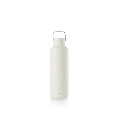 Image de EQUA Timeless Bouteille isotherme à double paroi en acier inoxydable, froide pendant 24 heures ou chaude jusqu&#039;à 12 heures, sans BPA, anti fuite, durable, multifonctionnelle (blanc cassé, 600 ml)