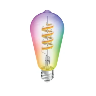 Image de Hama Smart LED Filament E27 ST64, WLAN, Matter, 4,9 W, RGBW