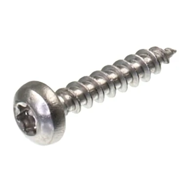 Image de SECCARO Lot de 250 vis à bois tête bombée 4 x 20 mm en acier inoxydable V2A VA A2 avec filetage complet, TX/six pans creux