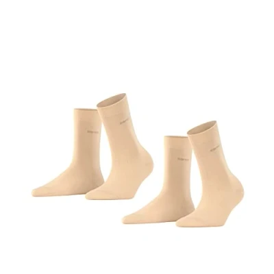 Image de Esprit Basic EASY 2PACK UNI Chaussettes, Femme, Taille: 39 42, Cream (4011)
