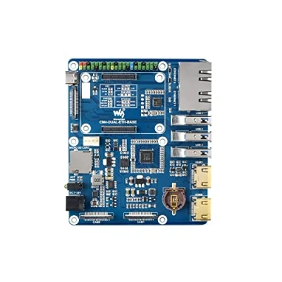 Image de Waveshare Dual Gigabit Ethernet Base Board Designed for Raspberry Pi Compute Module 4