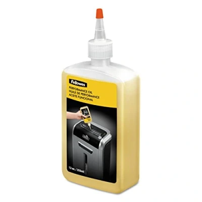 Image de Fellowes Huile pour destructeur de papier, coupe croisée et micro coupe, Jaune, Unique, 355 ml, 35250