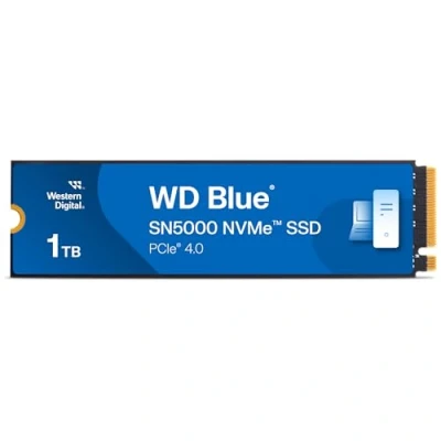 Image de WD Blue SN5000 1TB SSD, Disque SSD Interne, M.2 2280 NVMe PCIe Gen4, jusqu&#039;à 5150 MB/s, nCache Technology, Comprend Acronis True Image for Western Digital, Clonage de et Migration.