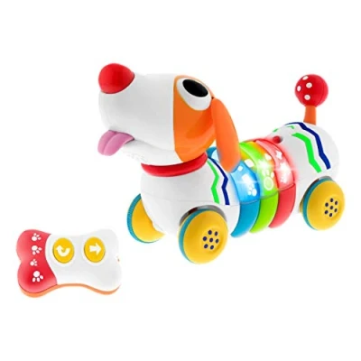 Image de Chicco Chien radiocommandé DogRemi, jouet interactif pour aboiements et promenades avec lumières sons, télécommande bidirectionnelle, enfants, 18 mois à 4 ans