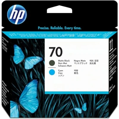 Image de HP 70 (C9404A) Noir + cyan Tête d&#039;impression