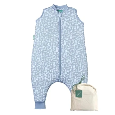 Image de molis&amp;co Gigoteuse pour bébé avec Pieds Tog 2.5 Turbulette Hiver Bébé, Fille Garçon 100% Coton (certifiée Oeko TEX) Blue Garden (6 Ans)