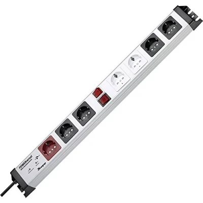 Image de Kopp 227620016 Powerversal Barre multiprise avec 7 Prises, Master Slave et Filtre Anti surtension Safetronic