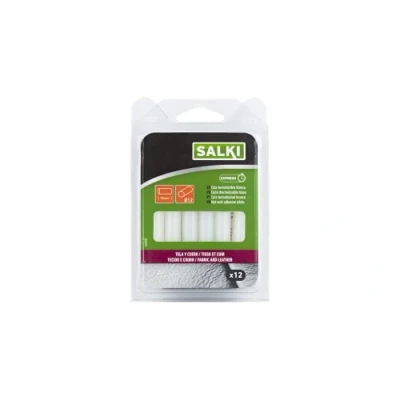 Image de SALKI Barres de Colle Thermofusible 12 Unités Silicone Chaude 12mm Diamètre Universel Couleur Blanc