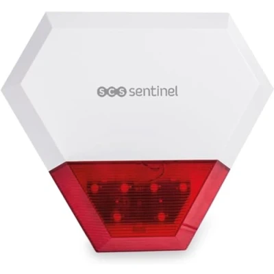Image de SCS Sentinel SAL0062 Sirène extérieure Filaire, additionnelle pour Alarme connectée KitAlarm, Portée 80 m en Champ Libre, Anti arrachement, 100 DB à 3m