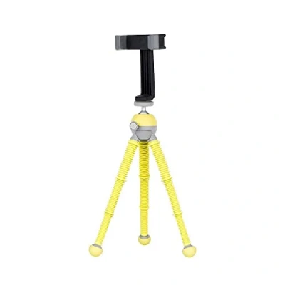 Image de JOBY PodZilla Medium Kit, Trépied Flexible avec Support de Téléphone GripTight 360, Smartphone par les Créateurs du GorillaPod, Compatible iPhone, Smartphones, Caméra Sport, Jusqu&#039;à 1Kg, Jaune