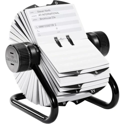 Image de Durable 248201 Fichier Rotatif pour Carnet d&#039;Adresses Telindex Noir
