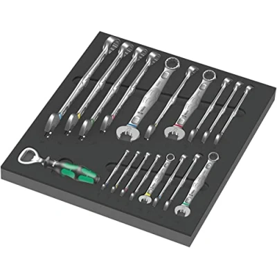 Image de Wera 05150121001 Insert en mousse 9731, jeu 6003 Joker 1, 19 pièces, Chrome, Mat
