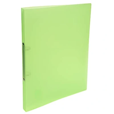 Image de Exacompta Réf. 54163E Lot de 5 classeurs souples PP translucide Chromaline 2 anneaux ronds diamètre 15mm Dos 20mm Dimensions extérieures : 32 x 25 cm Format à classer A4 Coloris vert