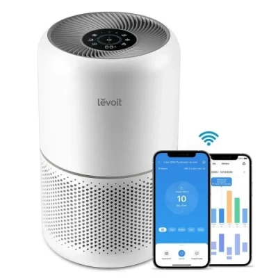 Image de LEVOIT Purificateur d&#039;Air HEPA Intelligent contre Allergie Pollen &amp; Graminée, Purifier jusqu&#039;à 50㎡, Surveille La Qualité de l&#039;Air, Contrôle par App Alexa, 22dB Silencieux, Core 300S