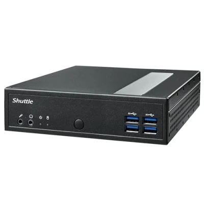 Image de Shuttle XPC slim Barebone DL30N, Intel N100, 1x DDR5, 2x LAN (2x 2.5Gbit), 2xCOM,1xHDMI,1xDP, VGA, fanless, fonctionnement permanent 24/7 Neuf