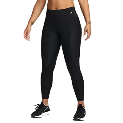 Image de NIKE DX0946 010 W NK DF Fast Mr 7/8 TGHT NV Pants Femme Black/Reflective Silv Taille S