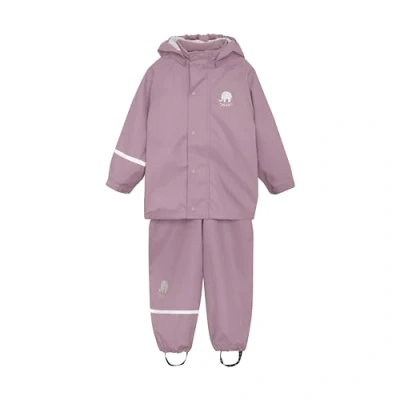 Image de Celavi Basic Rainwear Set Solid PU Veste de Pluie, Mauve Shadow, 120 cm Mixte