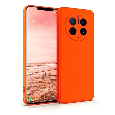Image de MyGadget Coque pour Huawei Mate 50 Pro Case TPU Souple &amp; Soft Cover Protection Extra Fine Légère Étui Coloré Anti Choc et Rayures Orange
